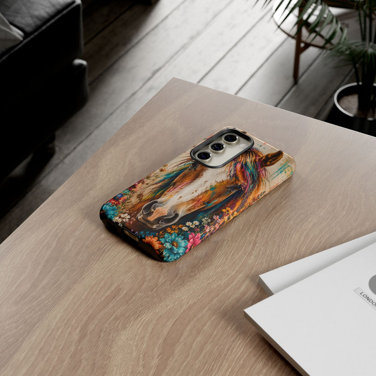 Boho Wildflower Horse Phone Case