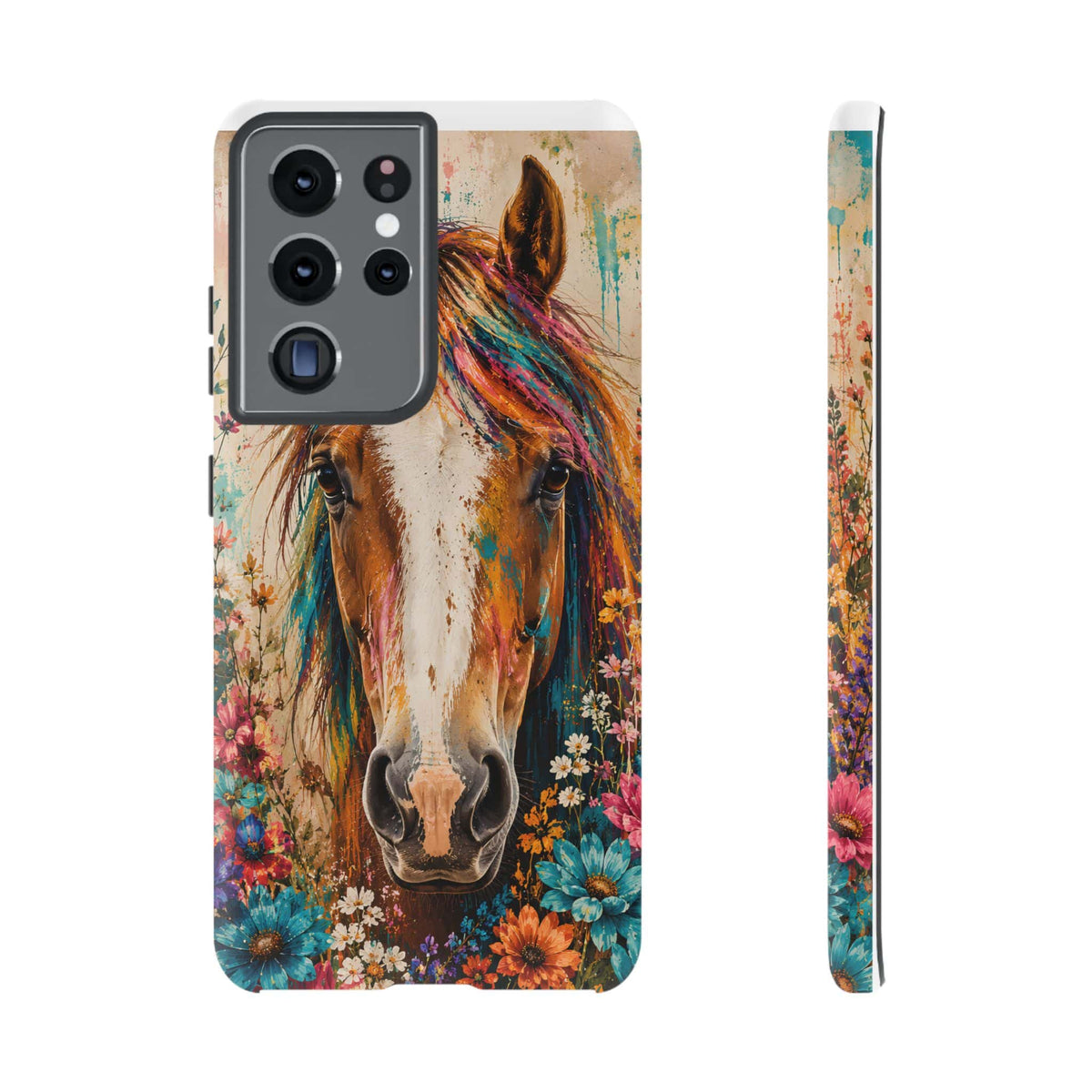 Boho Wildflower Horse Phone Case