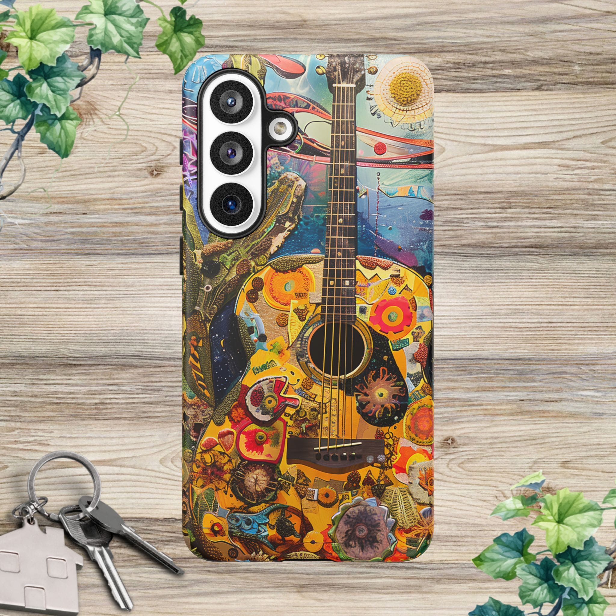 Floral Guitar- Phone Case