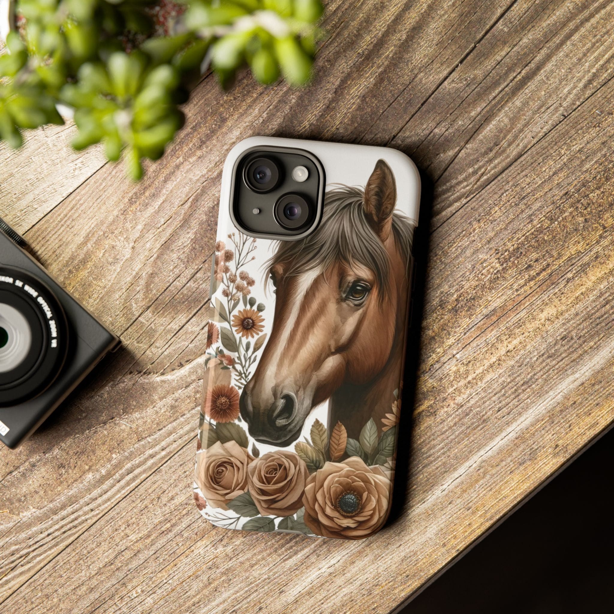 Painted Horse & Roses – Phone Case