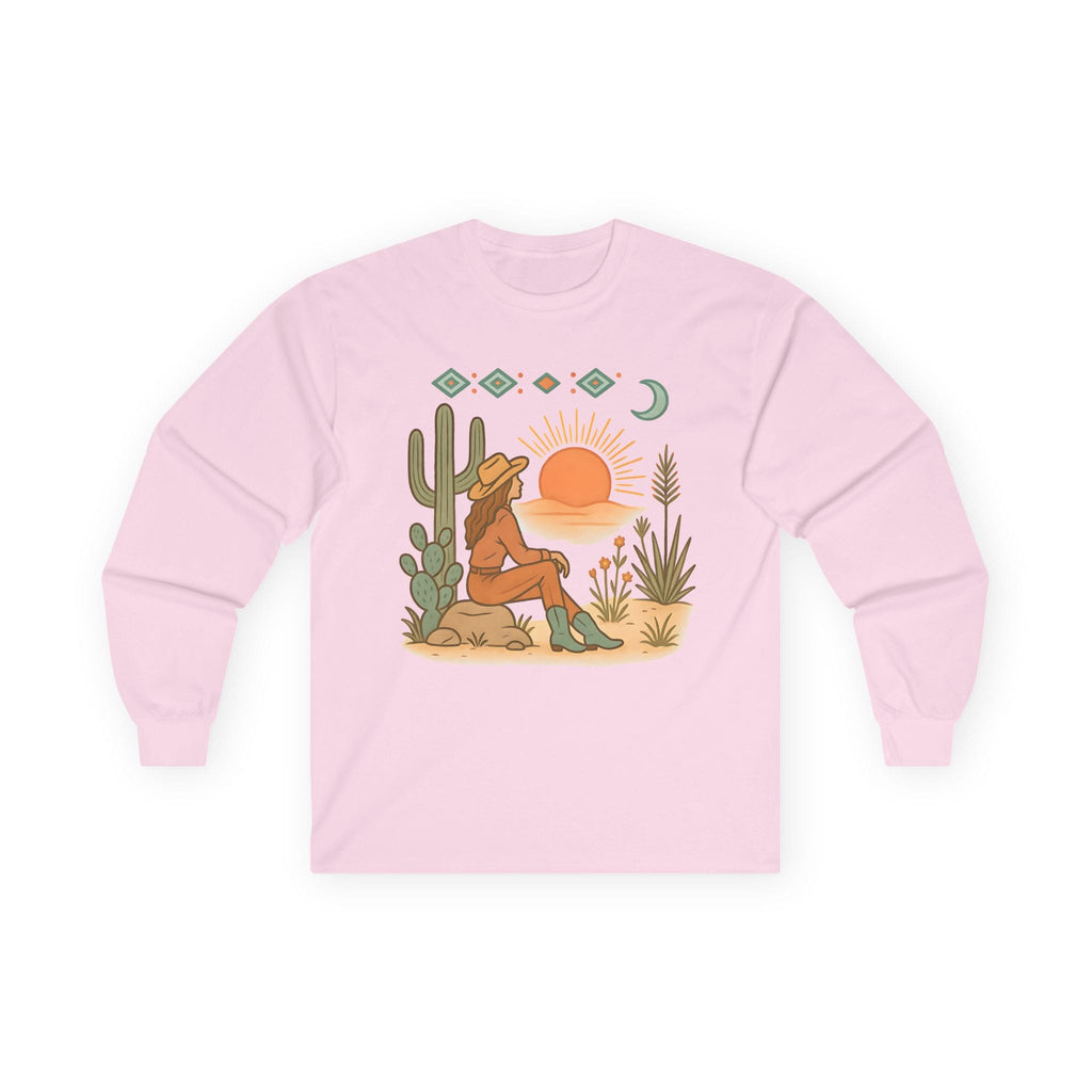 Desert Sunset Cowboy Long Sleeve Tee