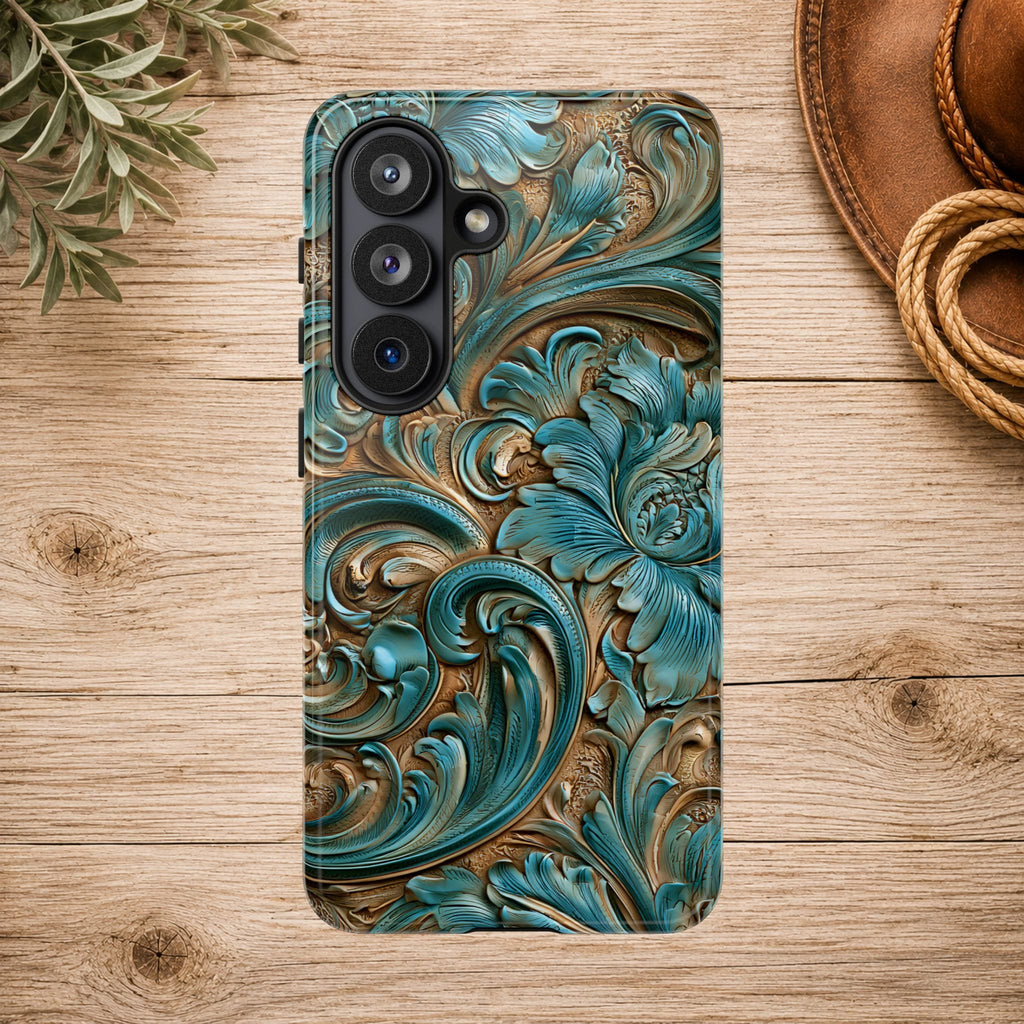 Turquoise  Western Tough Phone Case