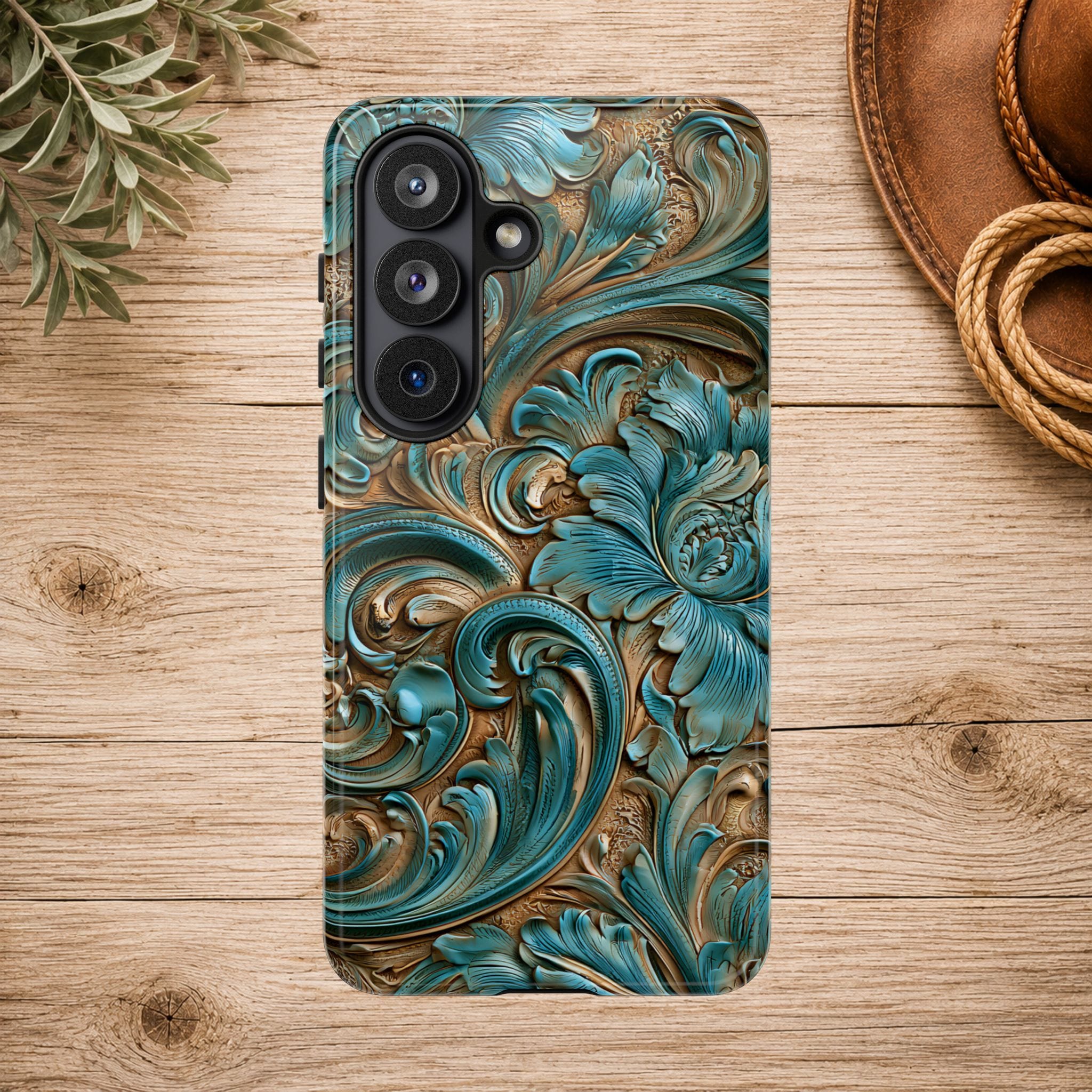 Turquoise  Western Tough Phone Case