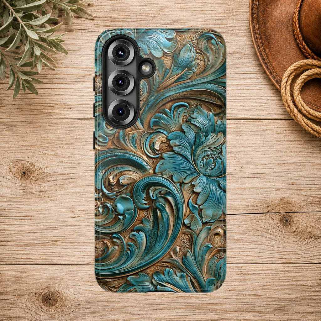 Turquoise  Western Tough Phone Case