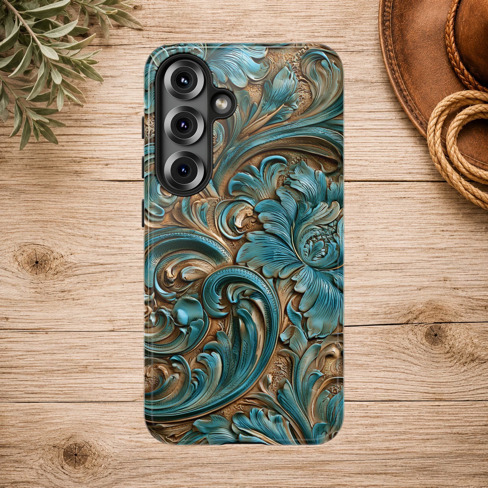Turquoise  Western Tough Phone Case
