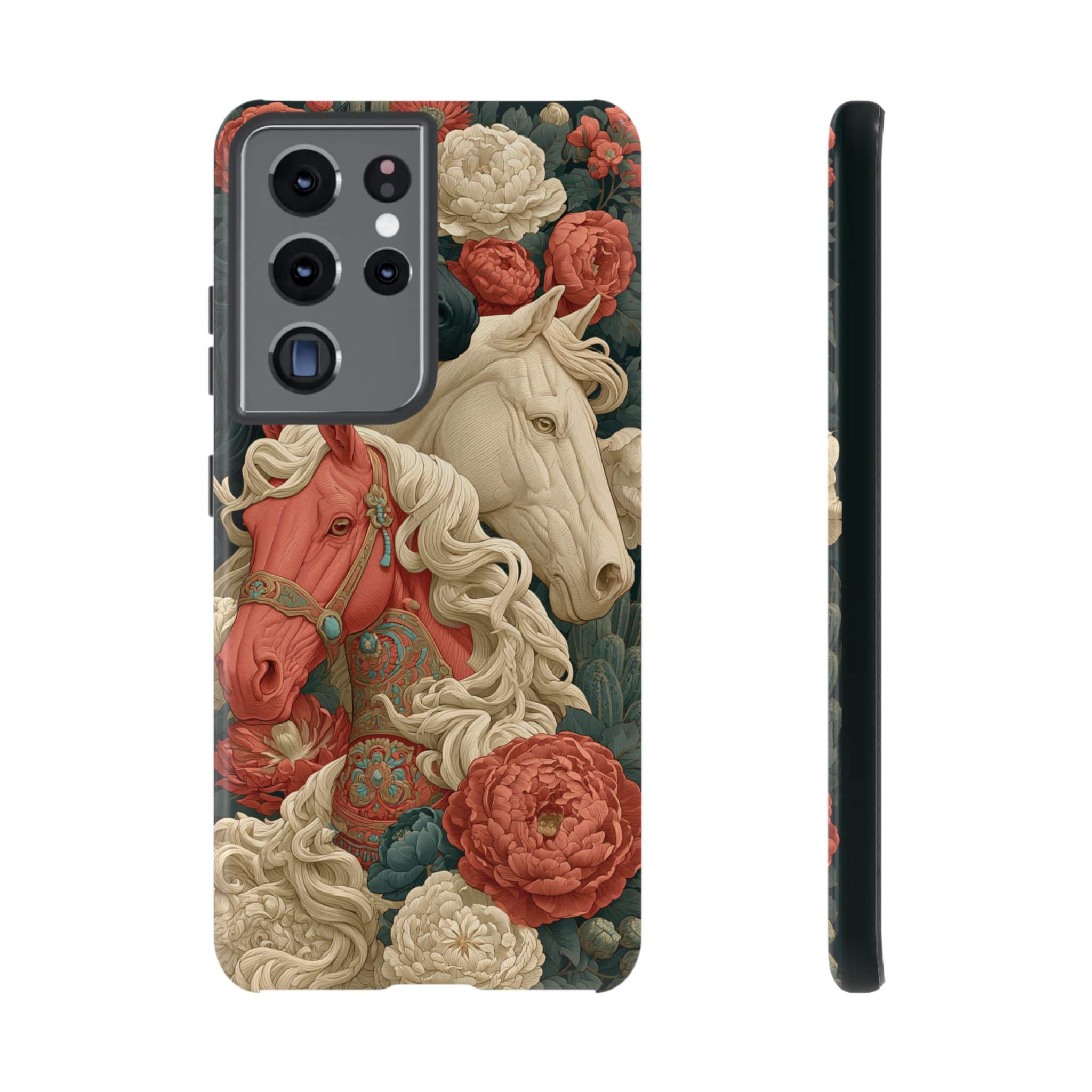Floral Western Horses Phone Case
