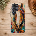 Boho Wildflower Horse Phone Case