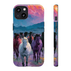 Wild Horses Sunset Mountain Phone Case