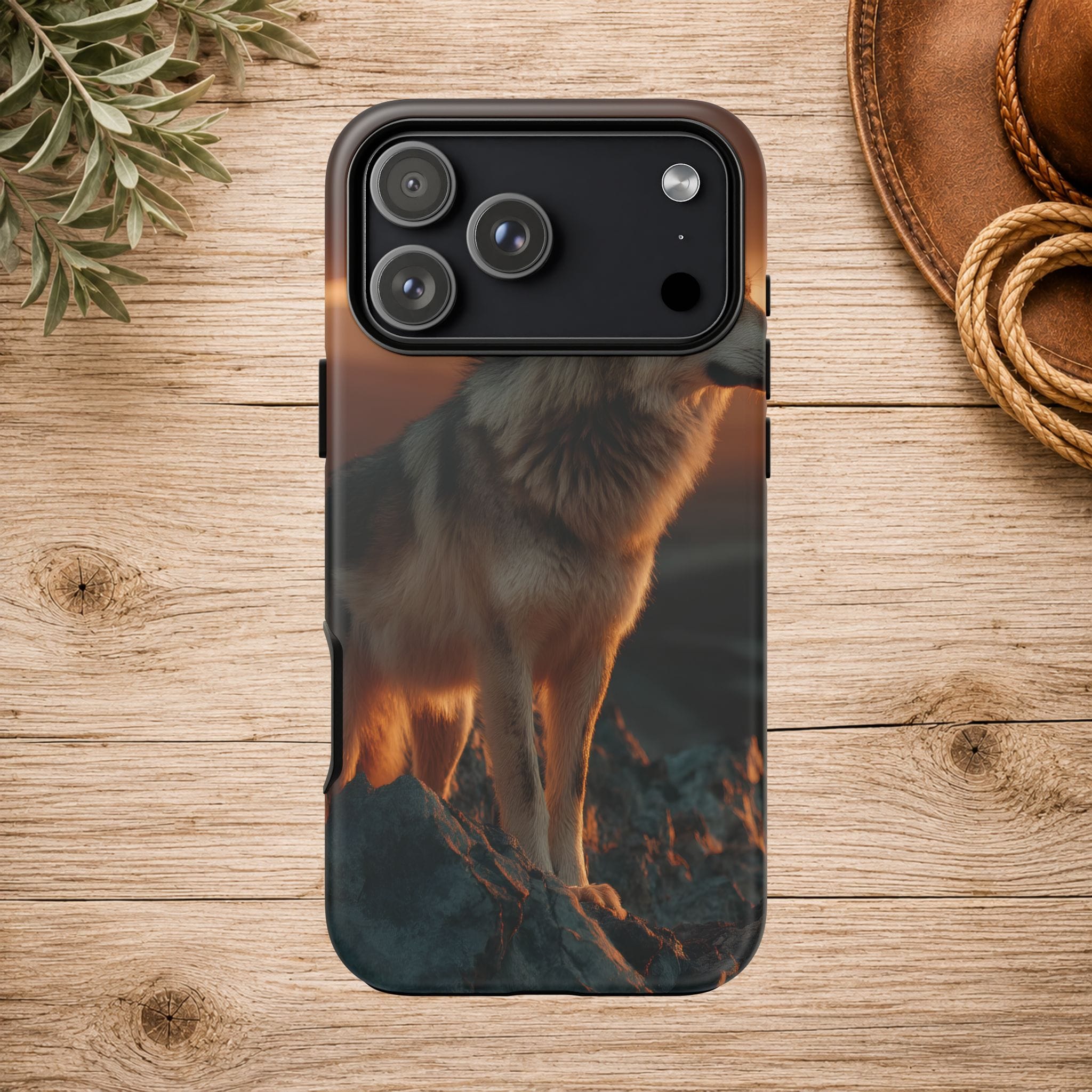 Wolf Sunset Phone Case