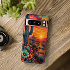 Desert Sunset Bloom Western Phone Case