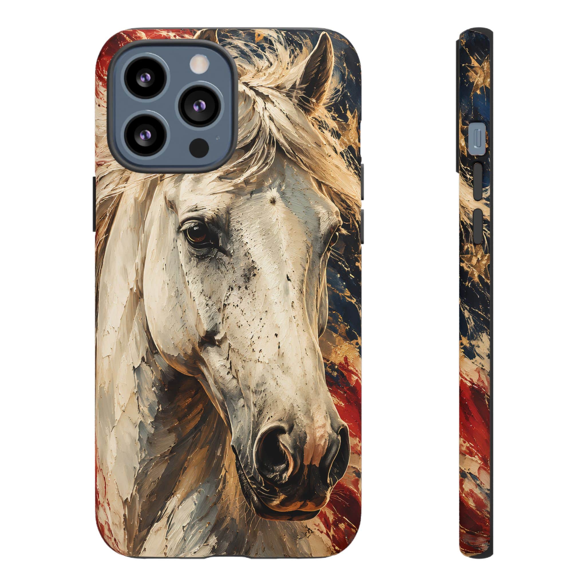 Patriotic White Horse Phone Case