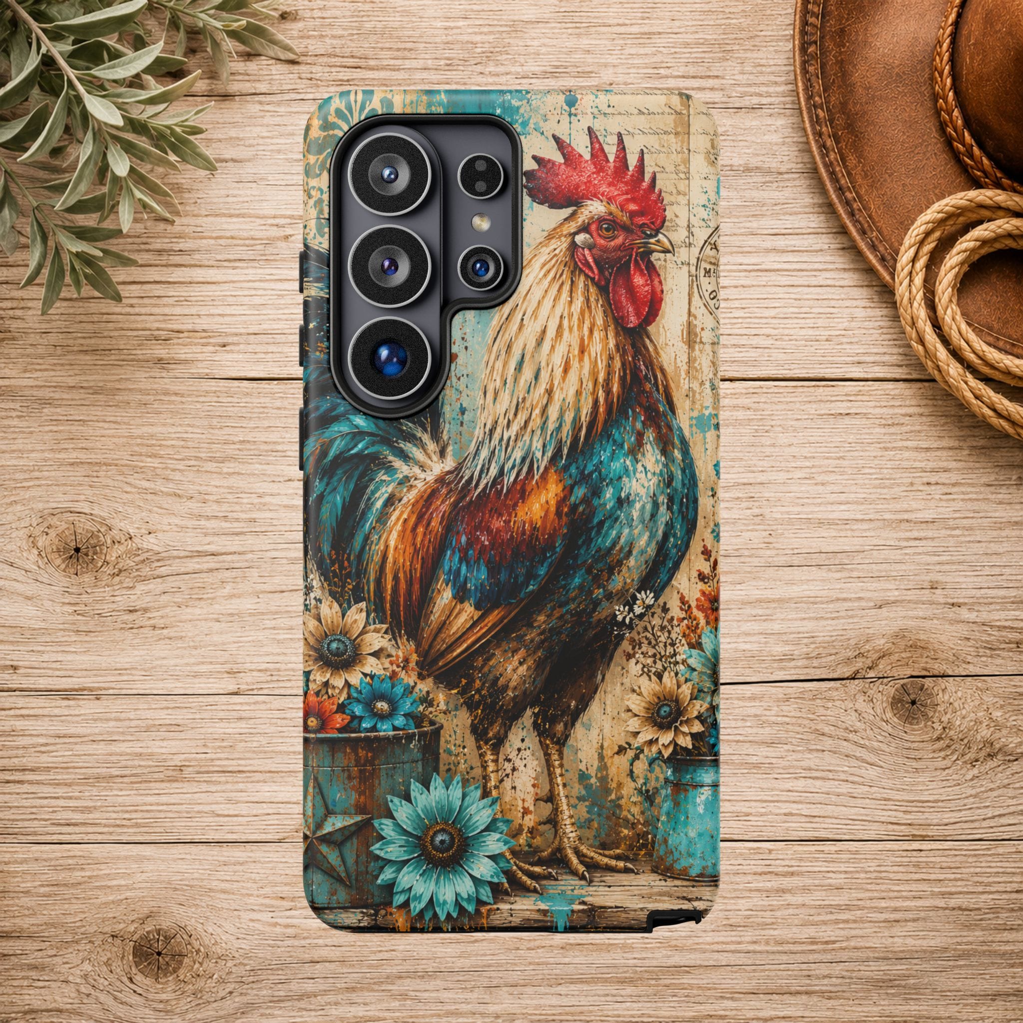 Rustic Farmhouse Rooster Phone Case