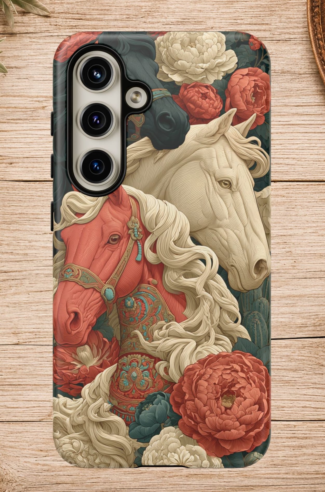 Floral Western Horses Phone Case