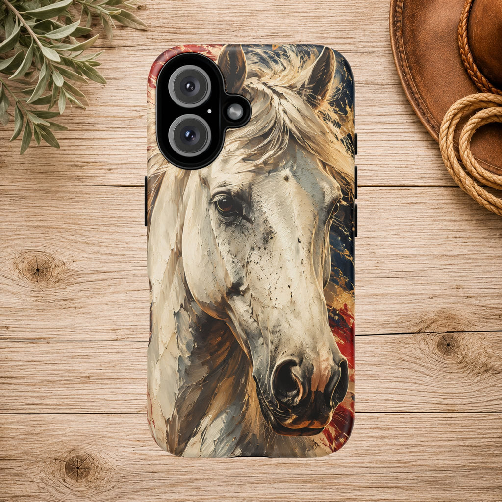 Patriotic White Horse Phone Case