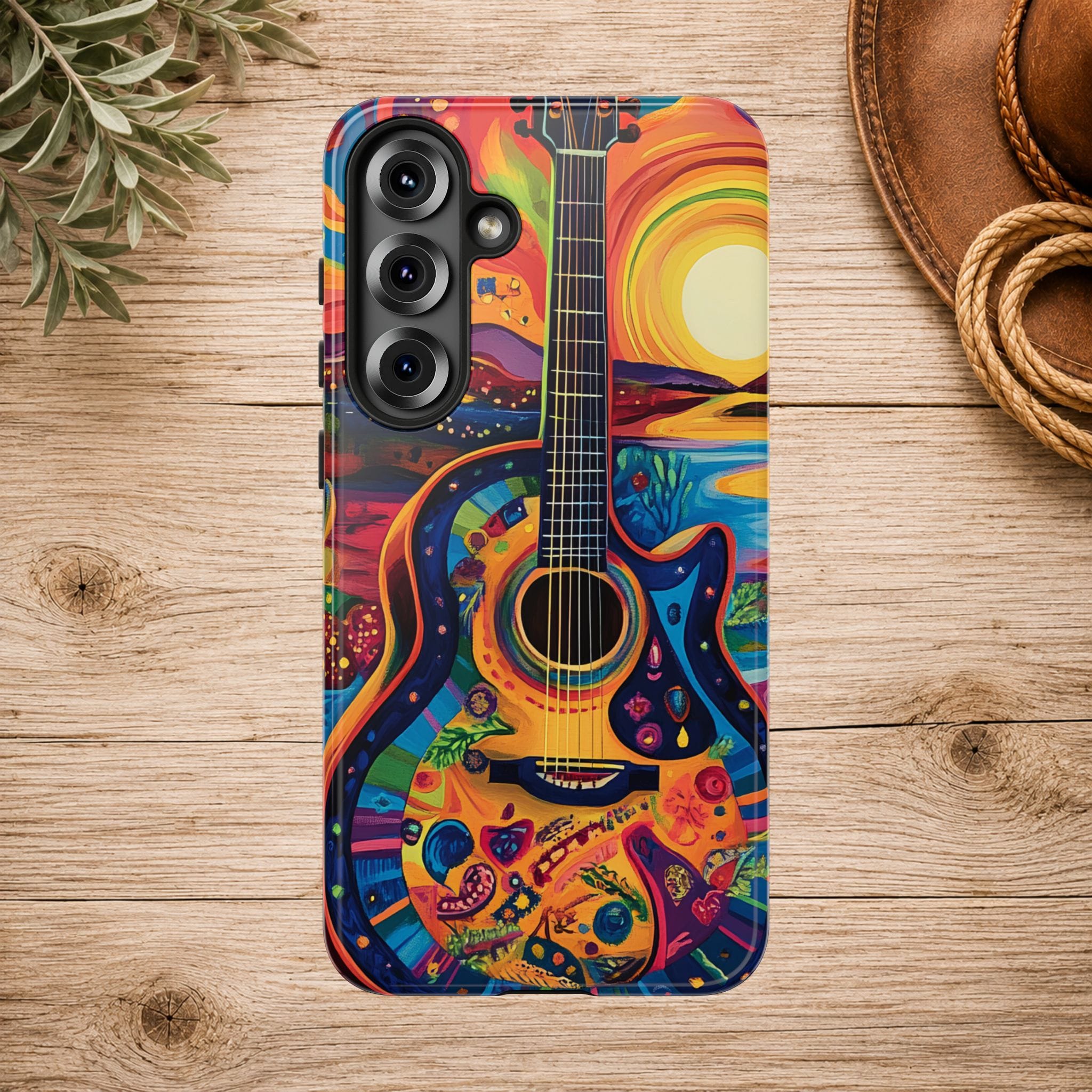 Psychedelic Sunset Guitar Phone Case