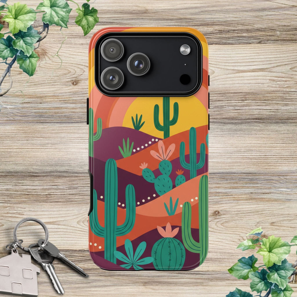 Desert Sunset Cactus Phone Case