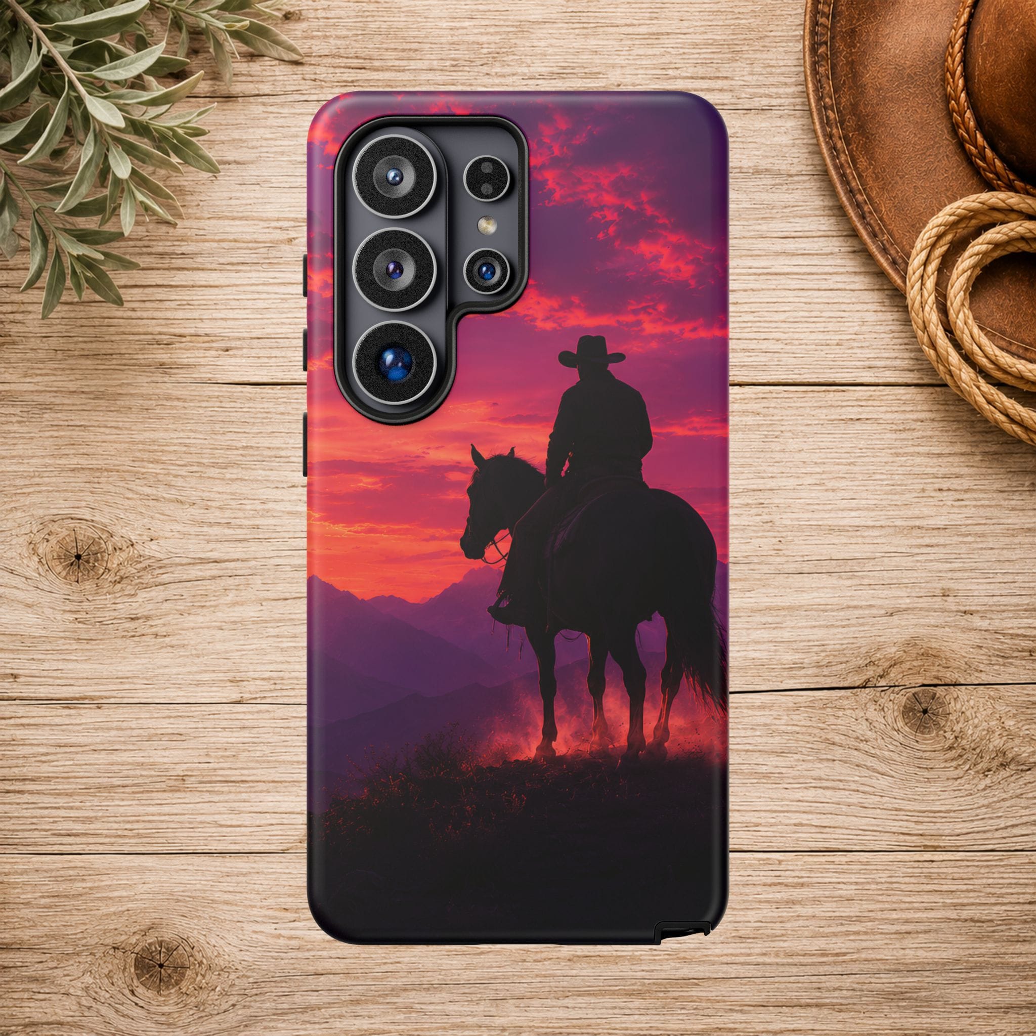 Cowboy Sunset Horseback Phone Case