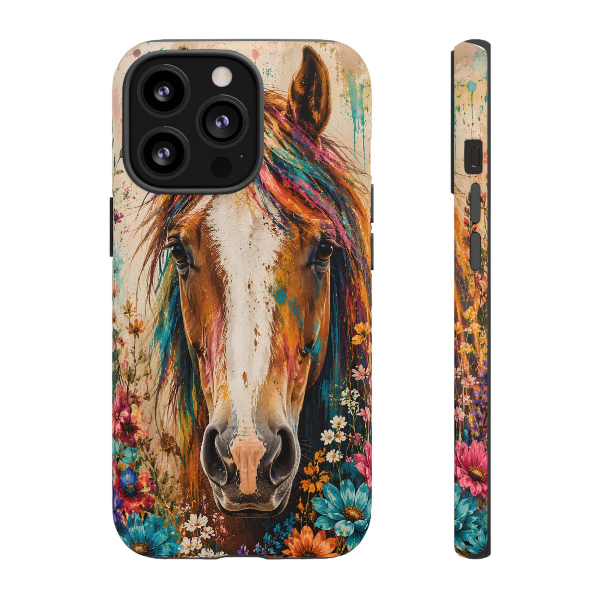 Boho Wildflower Horse Phone Case