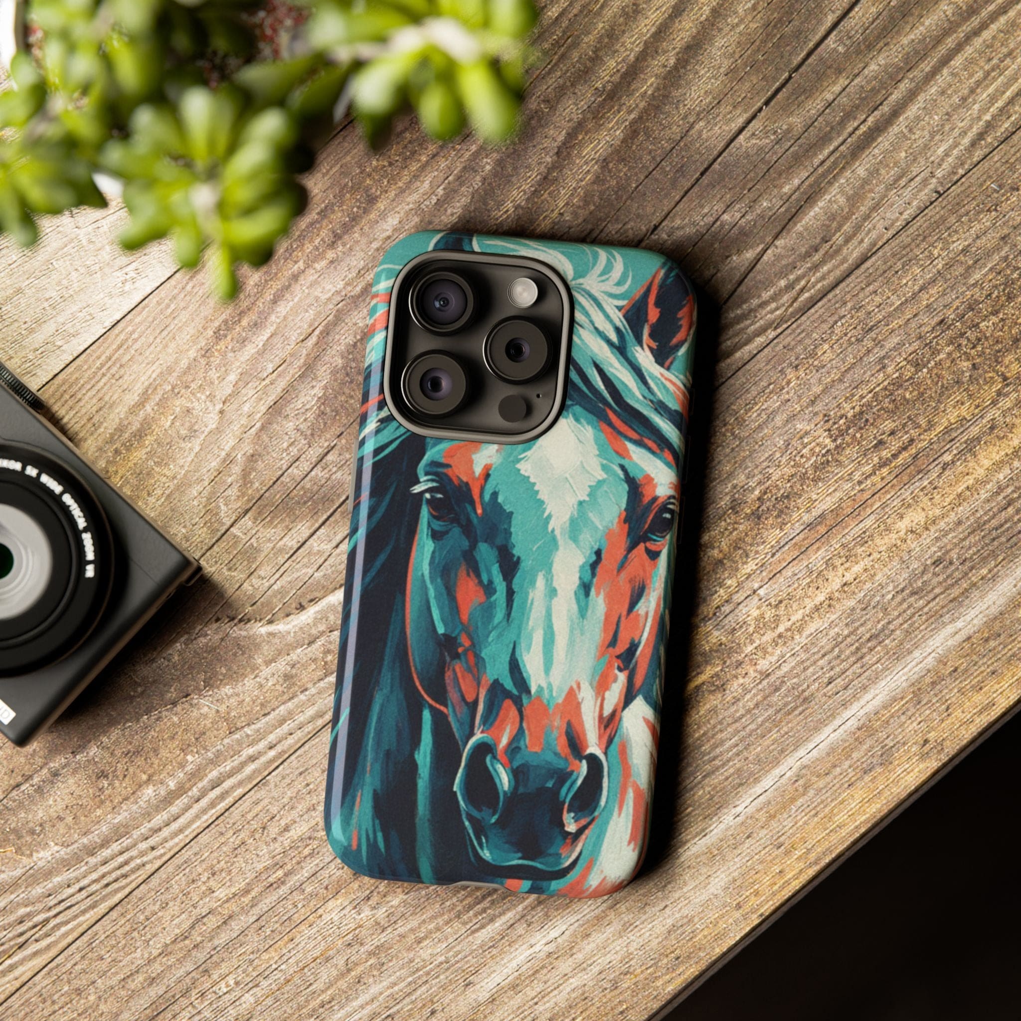 Colorful Horse Head – Turquoise