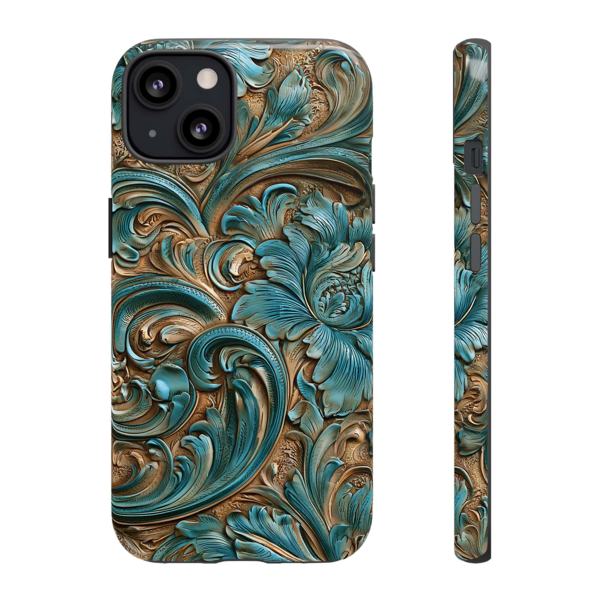 Turquoise  Western Tough Phone Case