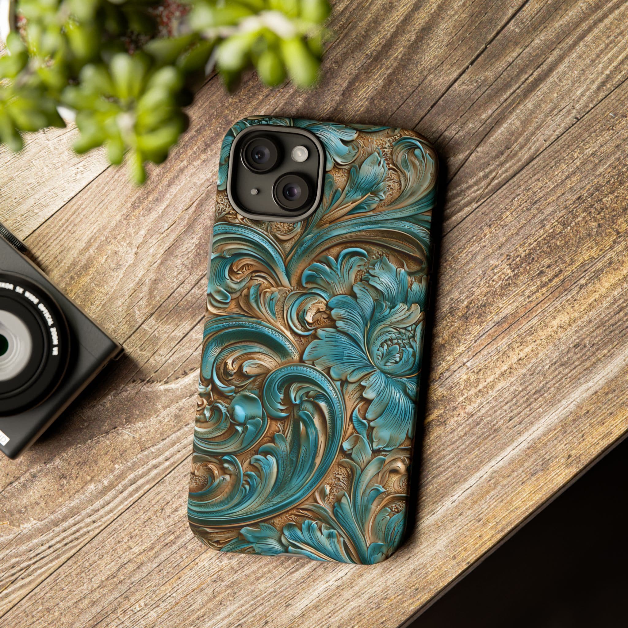 Turquoise  Western Tough Phone Case