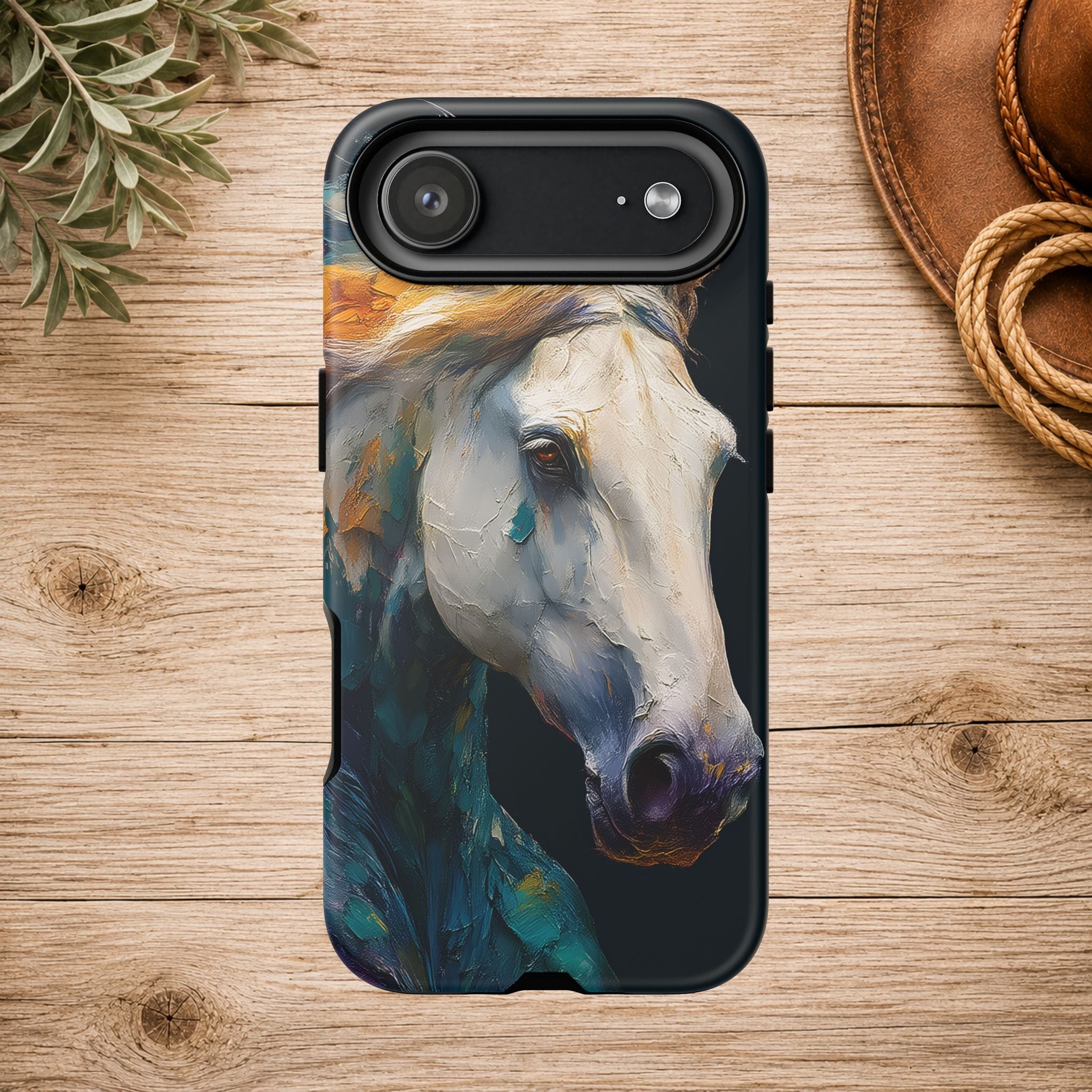 White Horse Art Phone Case