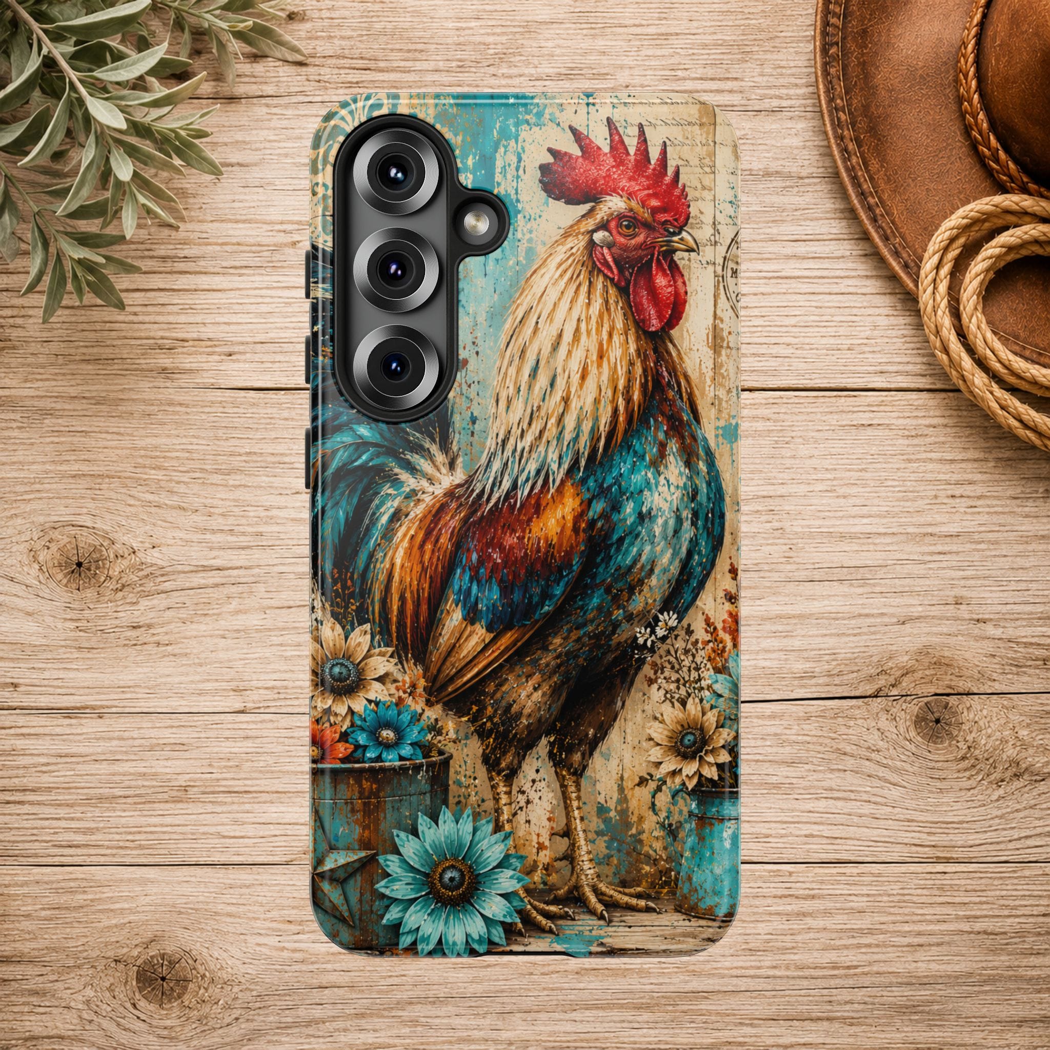 Rustic Farmhouse Rooster Phone Case