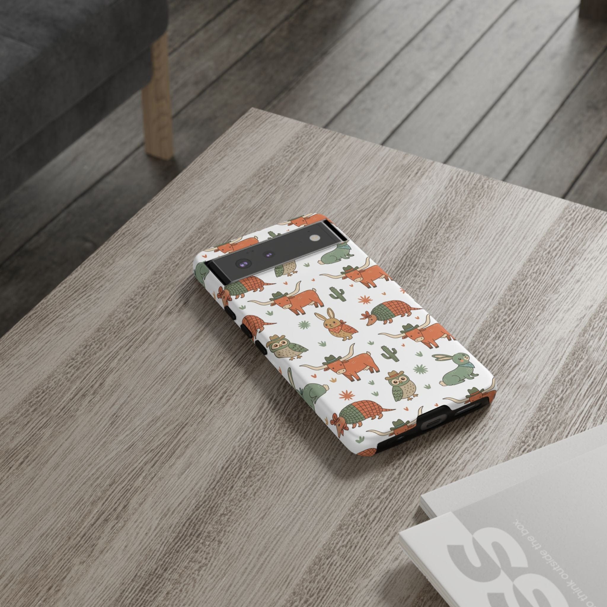 Armadillo, Longhorn, Owl & Bunny Pattern-Phone Case