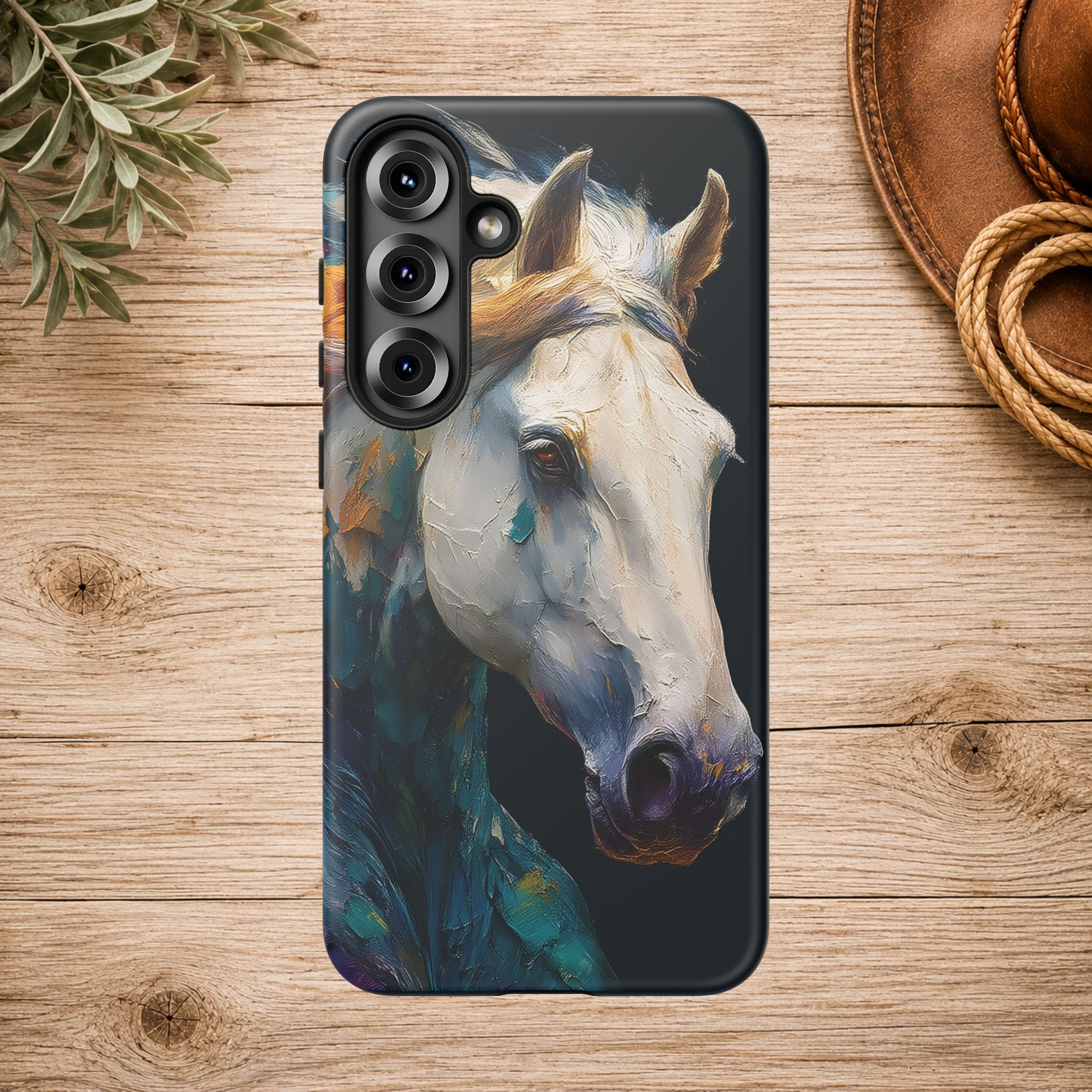 White Horse Art Phone Case