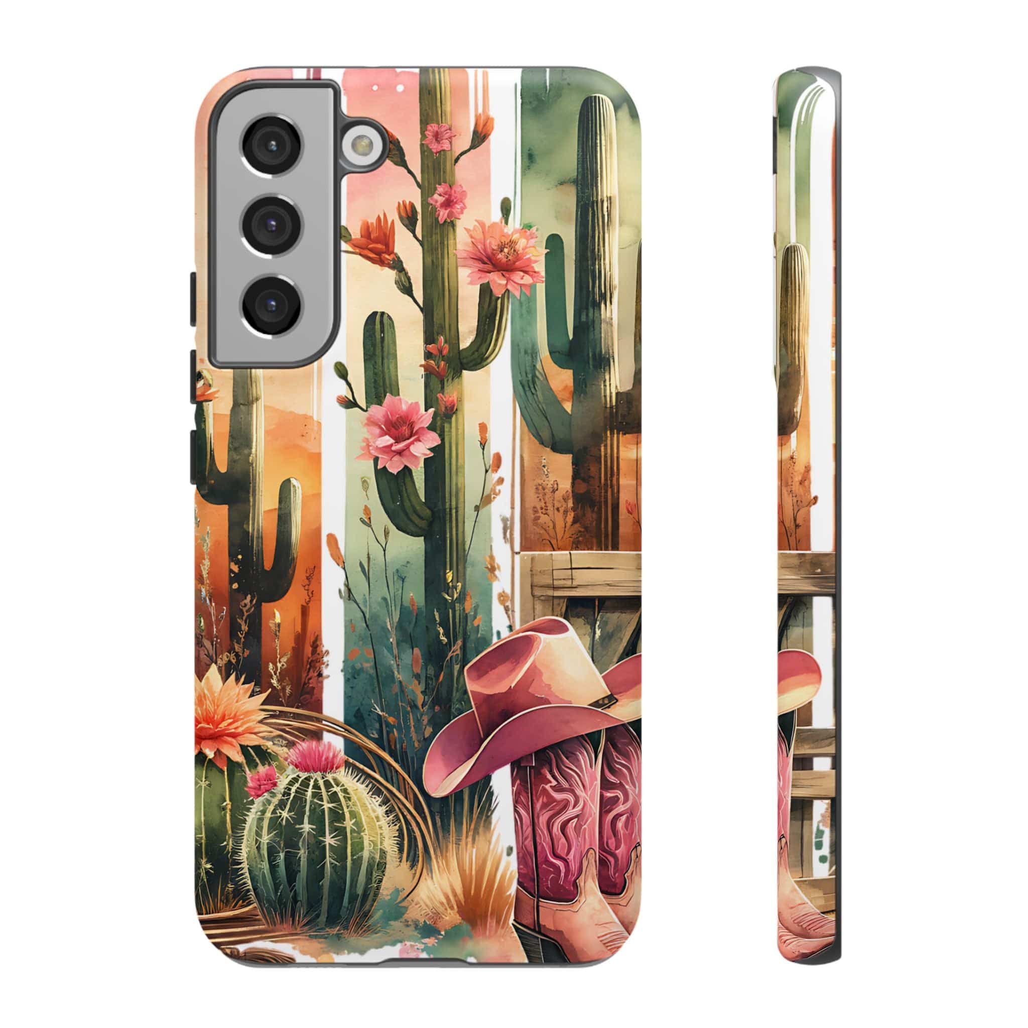 Southwestern Floral Cactus -Tough Case