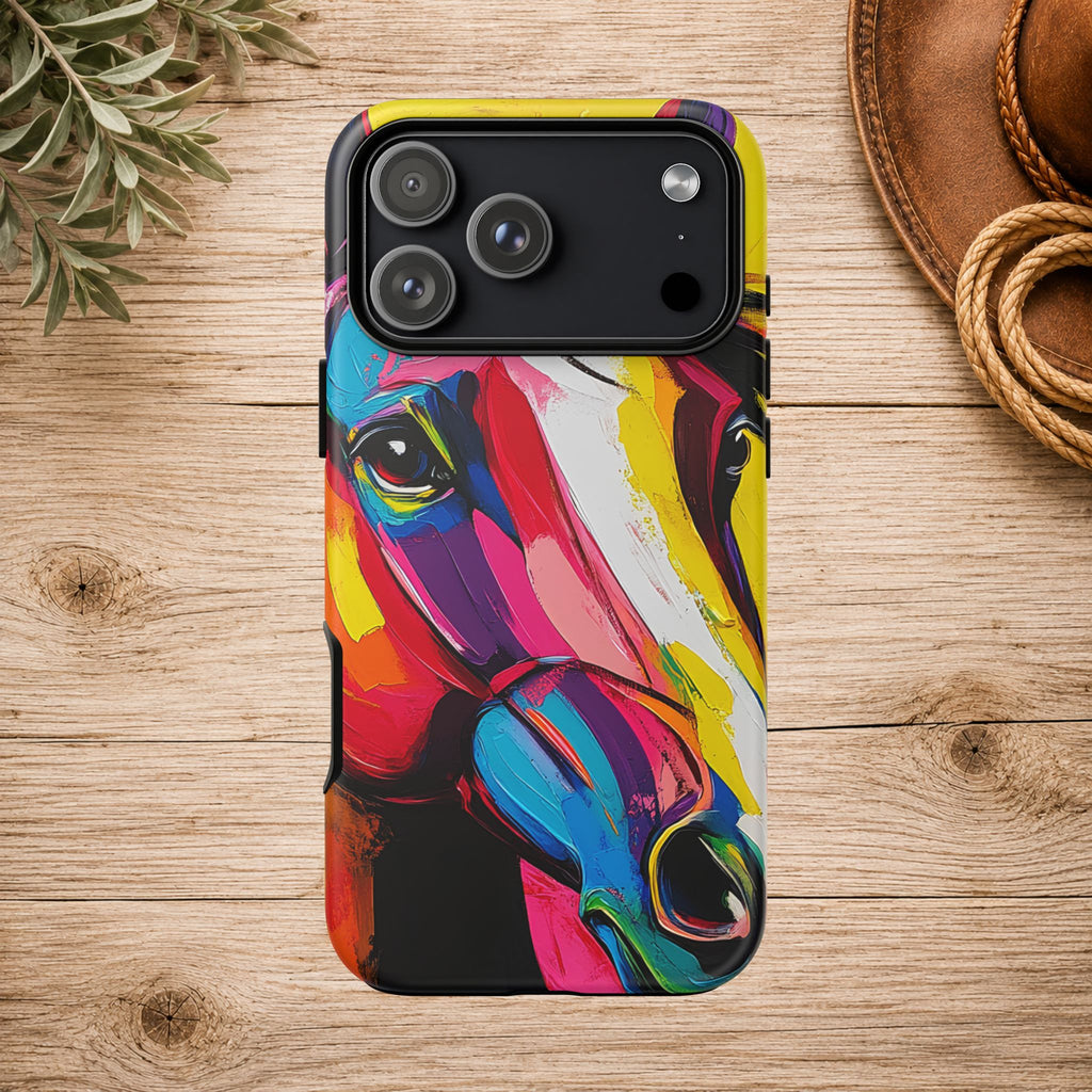 Abstract Colorful Horse Phone Case