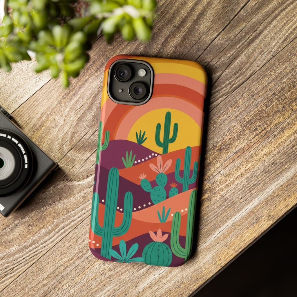 Desert Sunset Cactus Phone Case