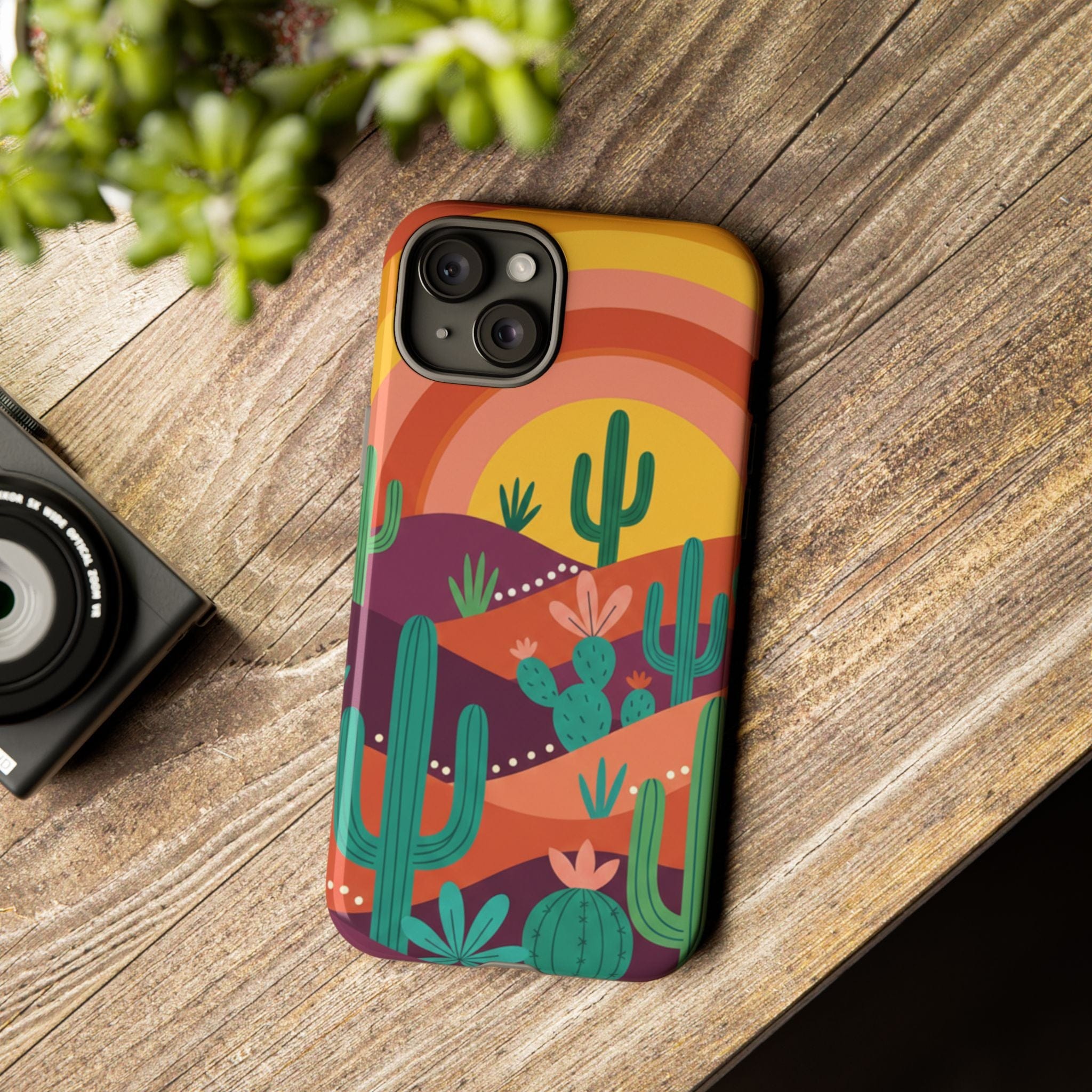 Desert Sunset Cactus Phone Case