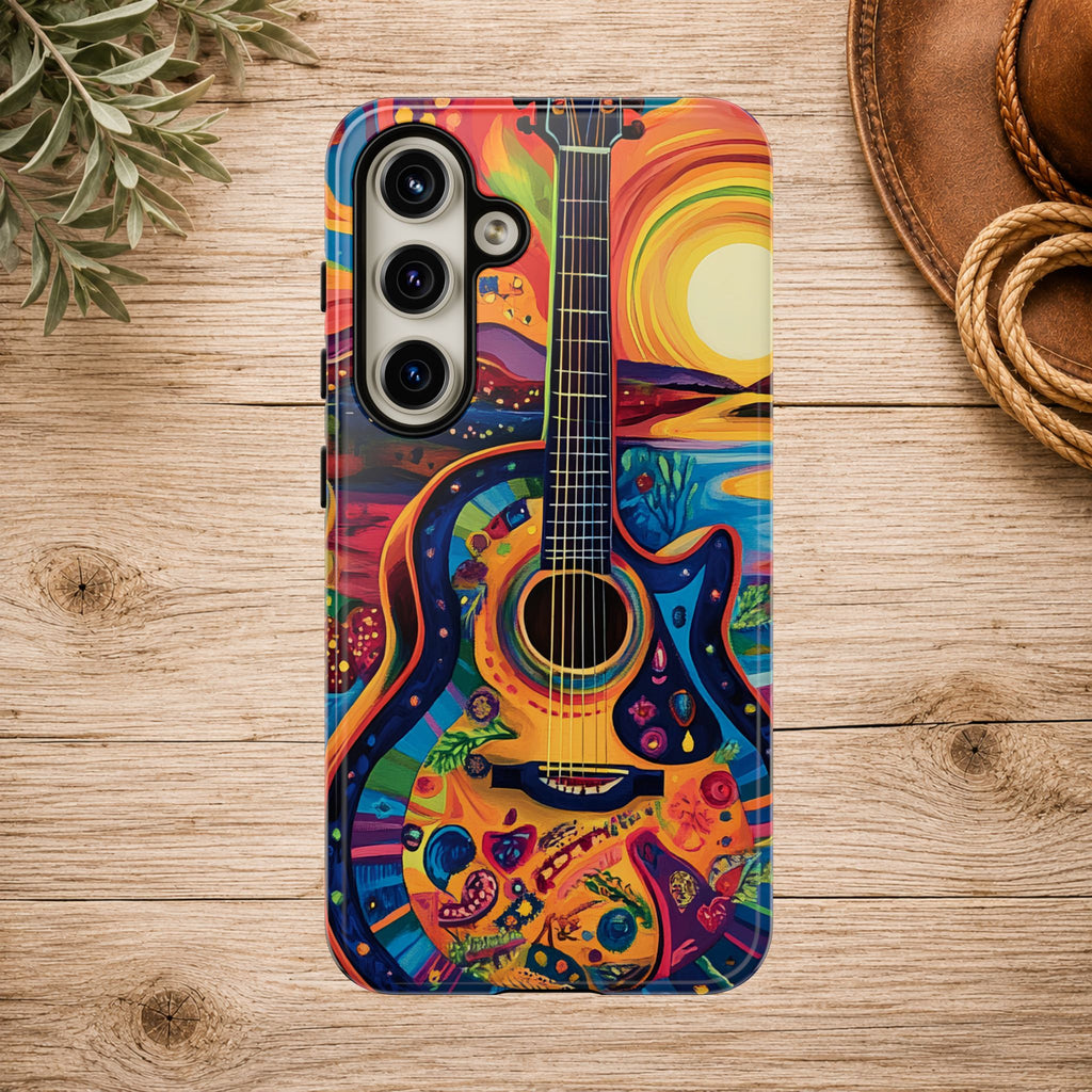 Psychedelic Sunset Guitar Phone Case