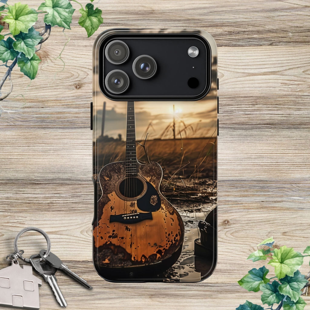 Guitar in a Wet Field -Phone Case