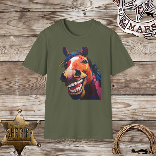 Softstyle Unisex T-Shirt: Horse Smile