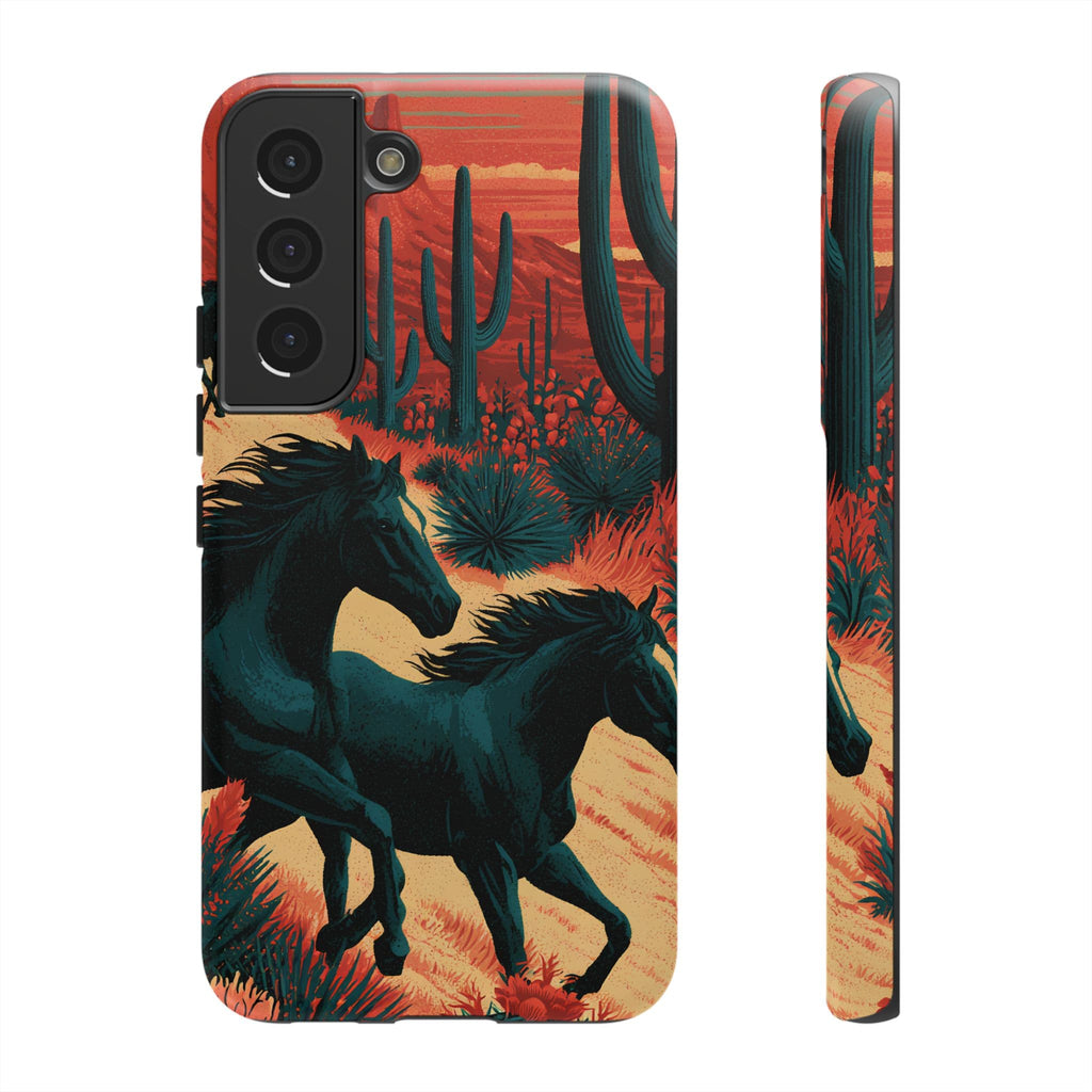 Desert Run Wild Horse Phone Case