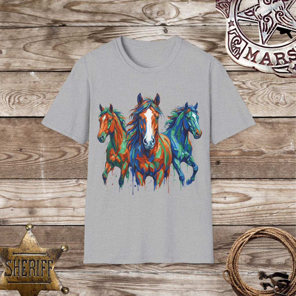 Colorful Galloping Horses T-Shirt