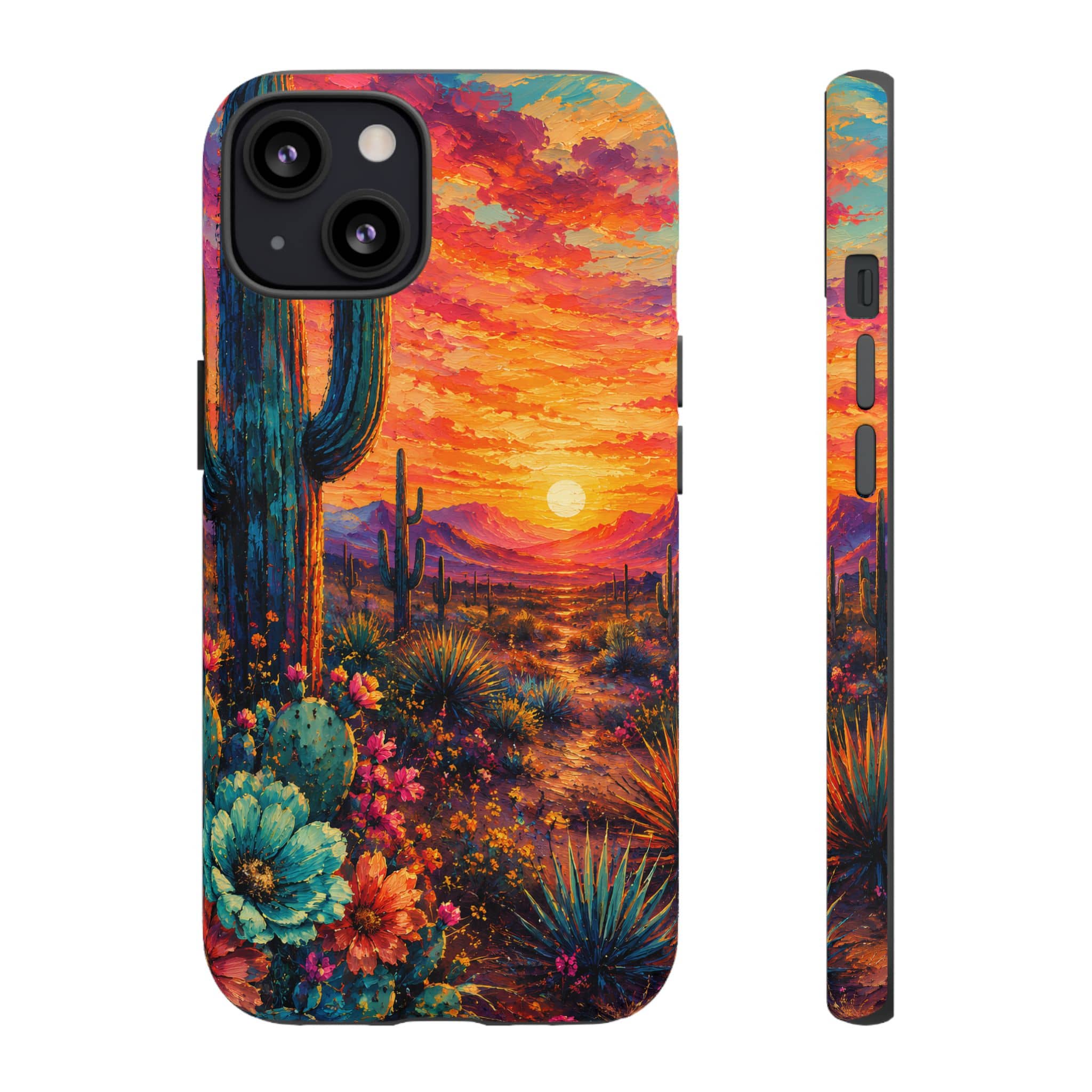 Desert Sunset Bloom Western Phone Case