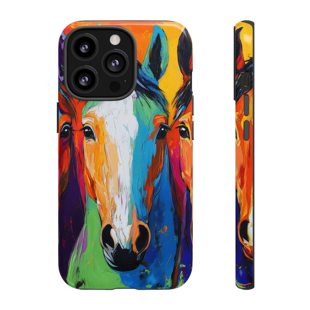 Colorful Horses Head - Phone Case