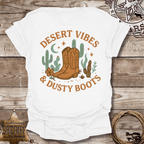 Boho Desert Vibes with Dusty Boots-T-Shirt