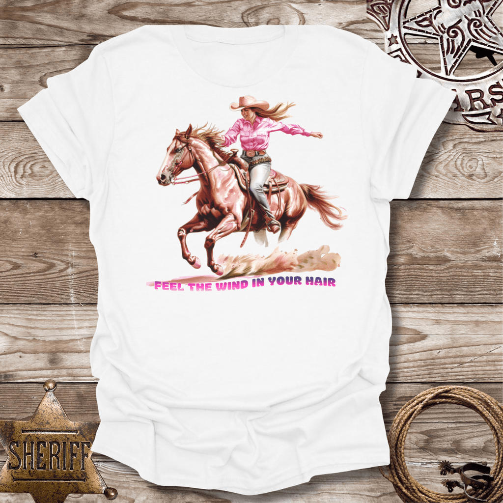 Cowgirl Wind in Your Hair-T-Shirt