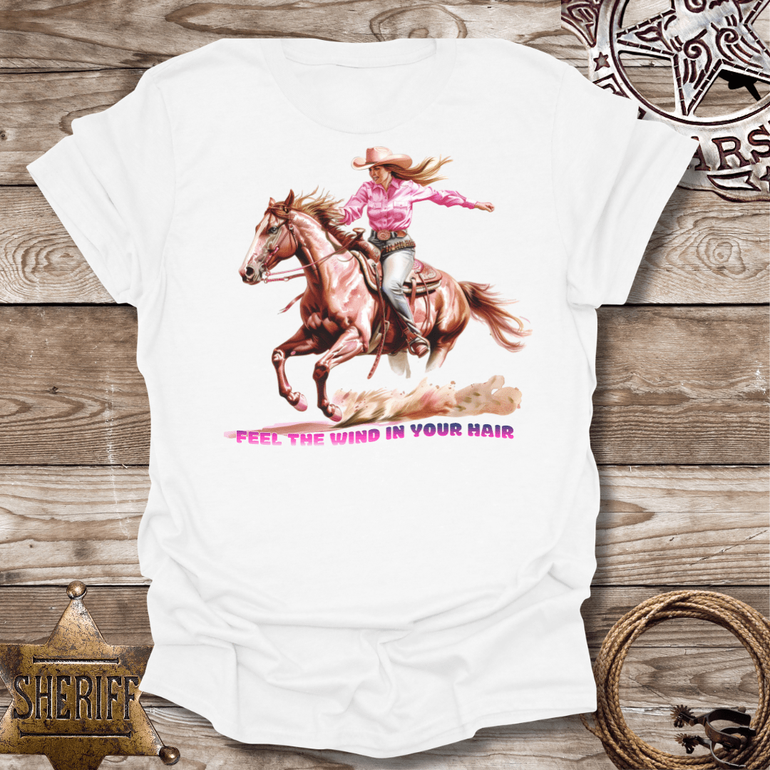 Cowgirl Wind in Your Hair-T-Shirt