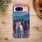 Wild Horses Sunset Mountain Phone Case