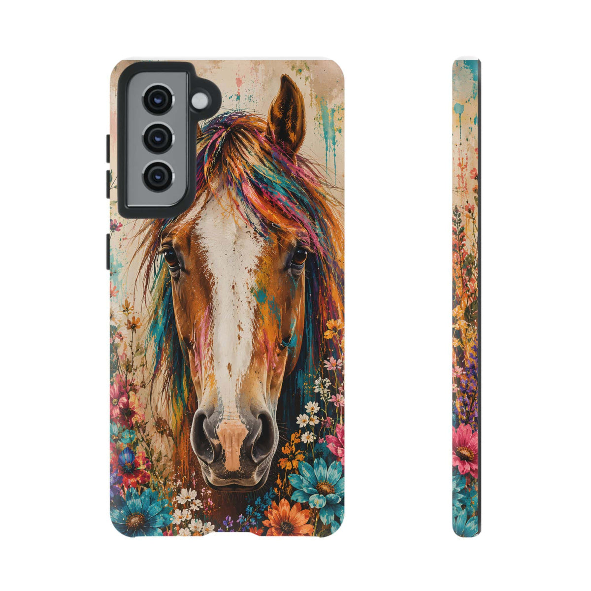 Boho Wildflower Horse Phone Case