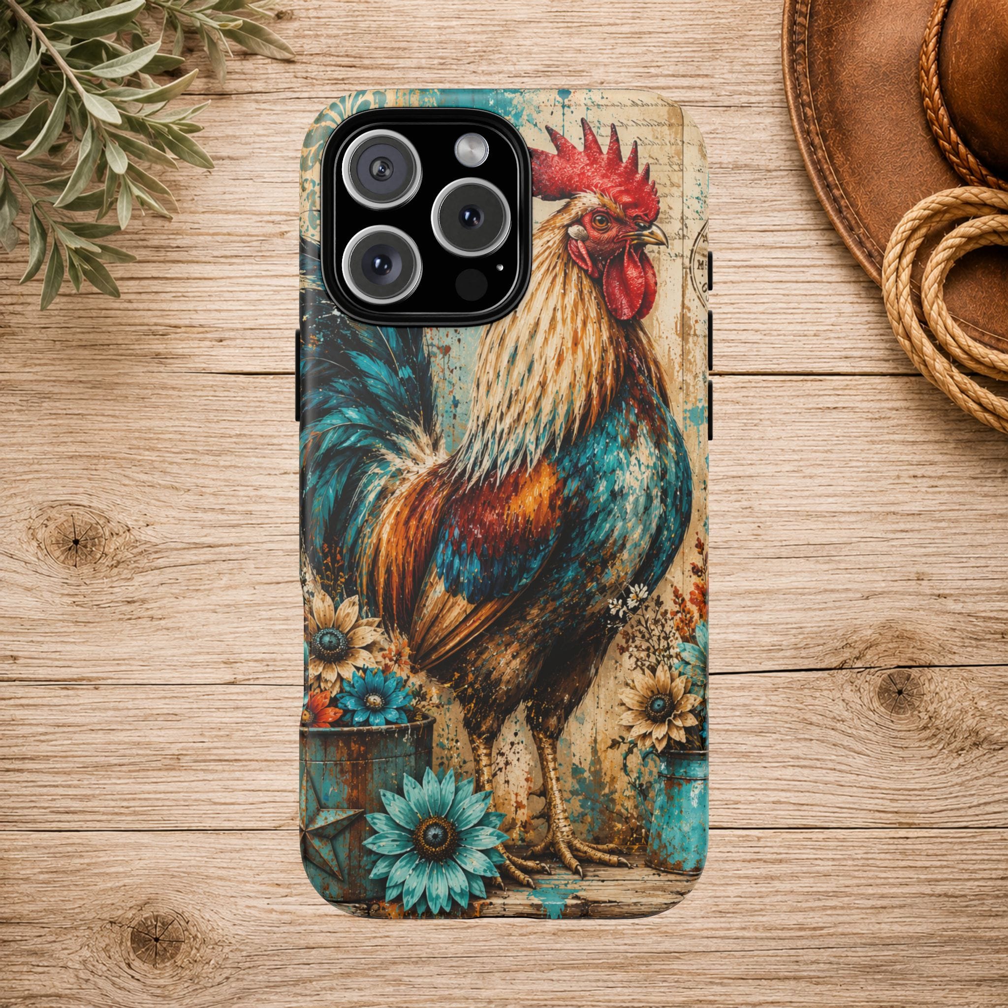 Rustic Farmhouse Rooster Phone Case