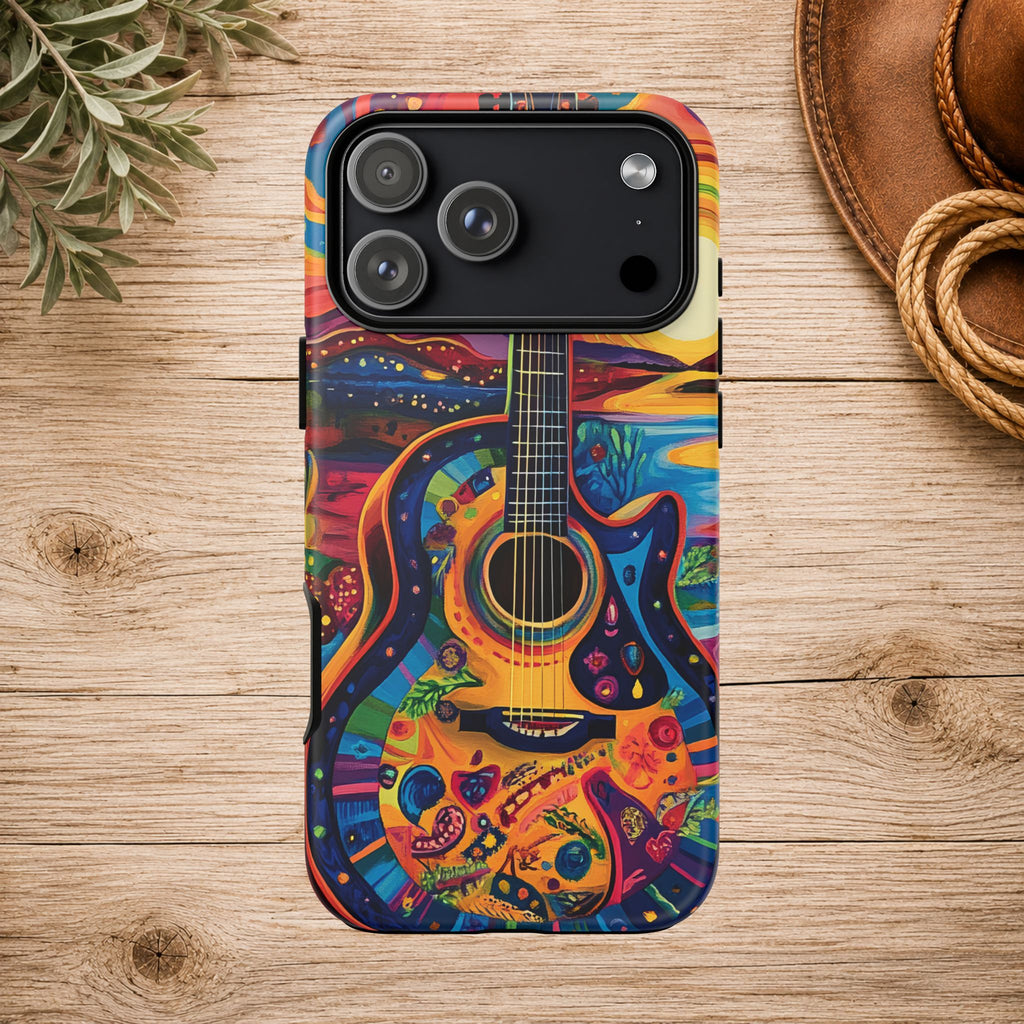 Psychedelic Sunset Guitar Phone Case