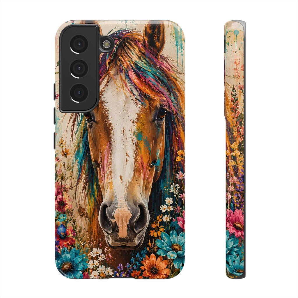 Boho Wildflower Horse Phone Case