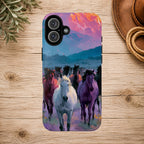 Wild Horses Sunset Mountain Phone Case