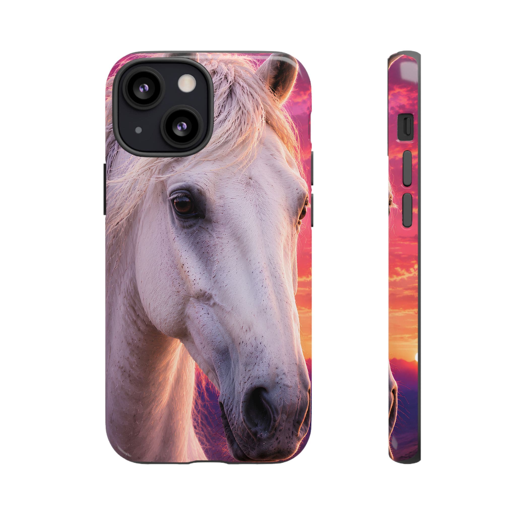 White Horse Sunset Phone Case